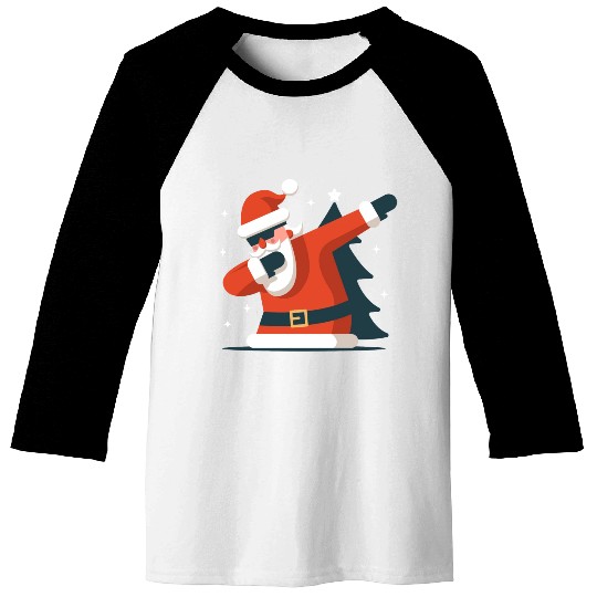 Dabbing Santa Baseball Tees