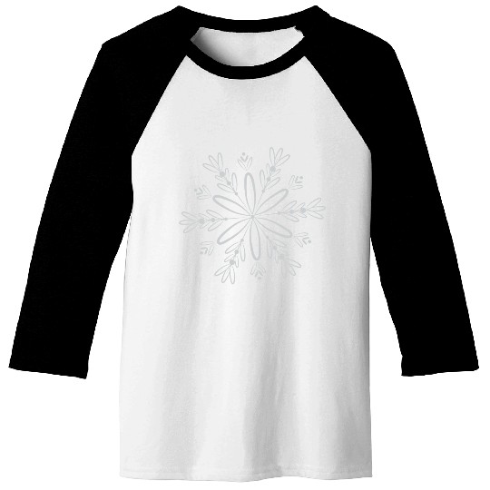 filigree snow crystal blossom in winter Baseball Tees