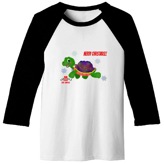 "Tinsel the Turtle" (Snowflake Snuggliezz) Baseball Tees