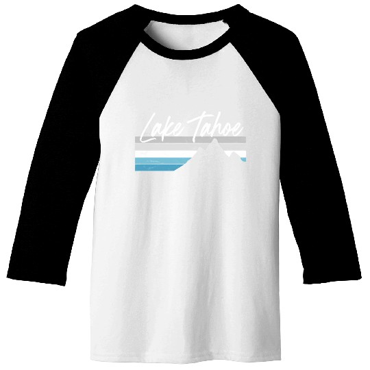 Lake Tahoe Nevada California Mountain Skiing Py Baseball Tees