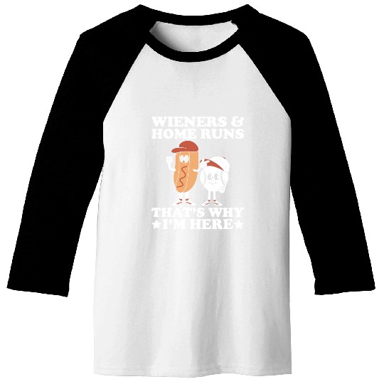 Wieners Home Runs Funny Baseball Player Baseball Tees