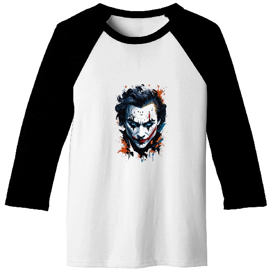 Chaos in Colors: Vibrant Joker Face Baseball Tees