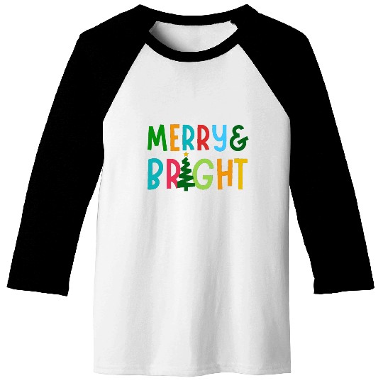 Merry and Bright Baseball Tees