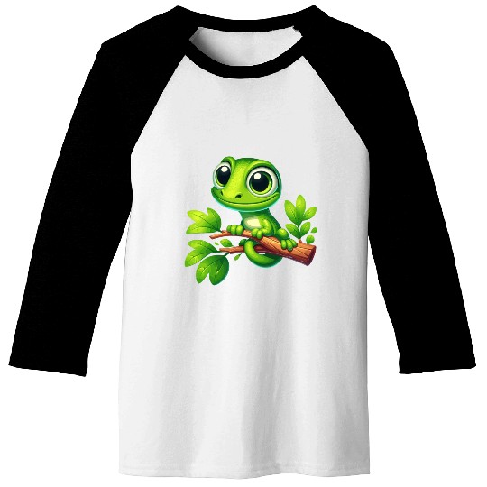 Green Anole Lizard Baseball Tees