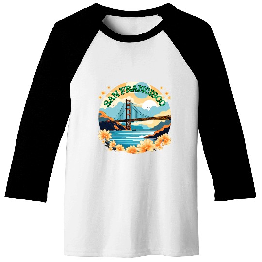 Golden Gate Bridge - San Francisco Baseball Tees