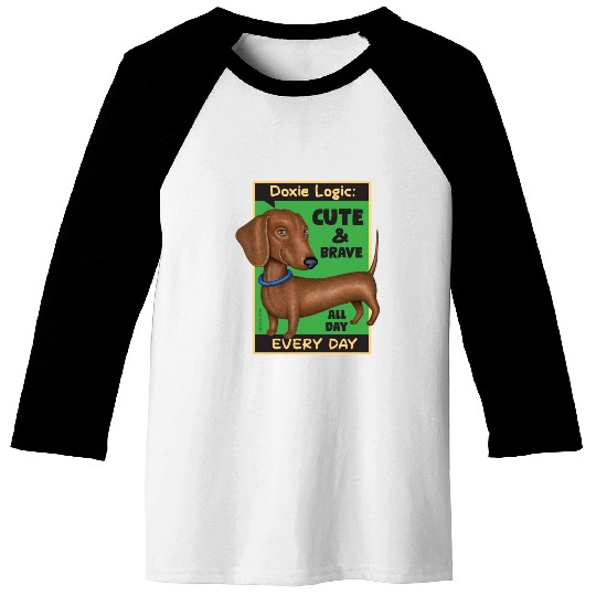 Dachshund Logic Baseball Tees