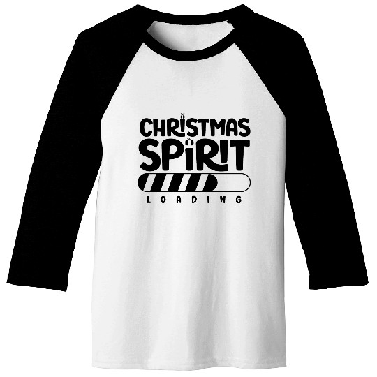 Christmas spirit loading , Funny , Digital Art Baseball Tees