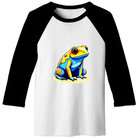Golden Poison Frog Illustration Baseball Tees