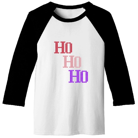 HO HO HO MERRY CHRISTMAS KNITTED STYLE Baseball Tees