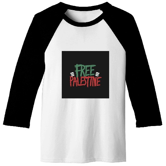 free free Palestine typography 2 Baseball Tees