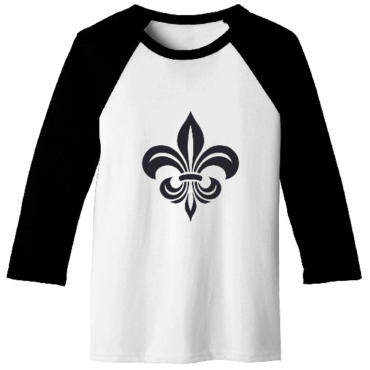 Simple French lily Design Baseball Tees