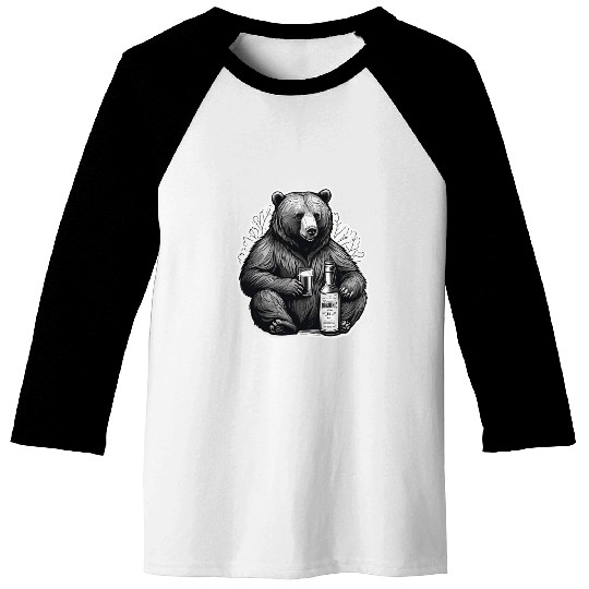 grizzly bear Baseball Tees