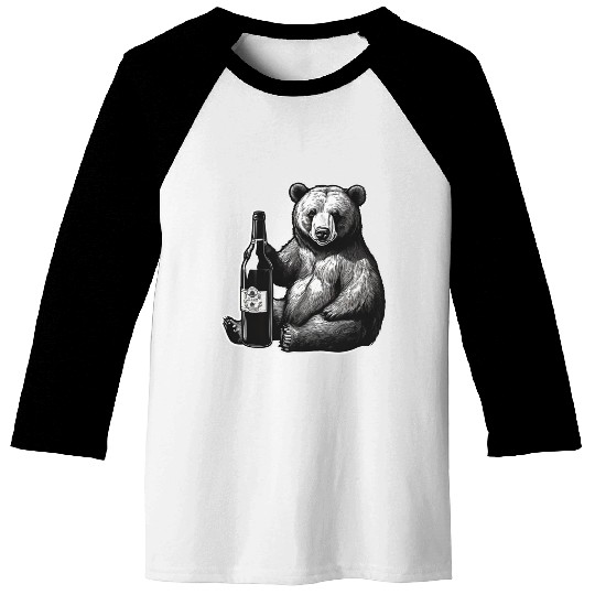 grizzly bear Baseball Tees