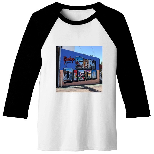 Greetings From San Diego Street Art Baseball Tees