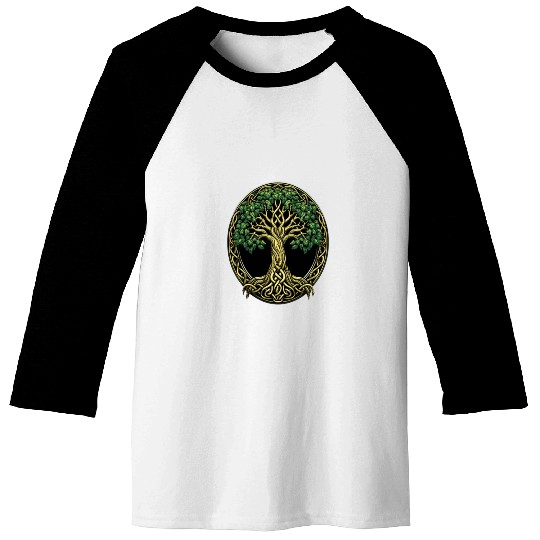 St Patricks Day Celtic Knot Tree Irish Gaelic Baseball Tees