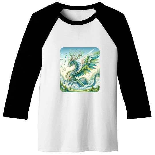 Nature Elemental Dragon Baseball Tees
