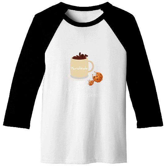 Drink Hot chocolate cookies Yardside font logo Baseball Tees