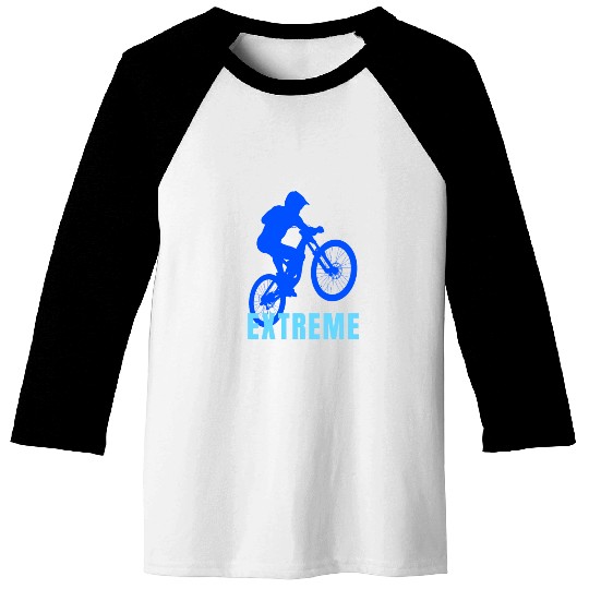 Mountain Bike (blue and light blue design) Baseball Tees