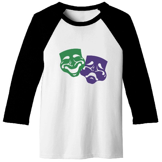 MARDI GRAS MASKS Baseball Tees