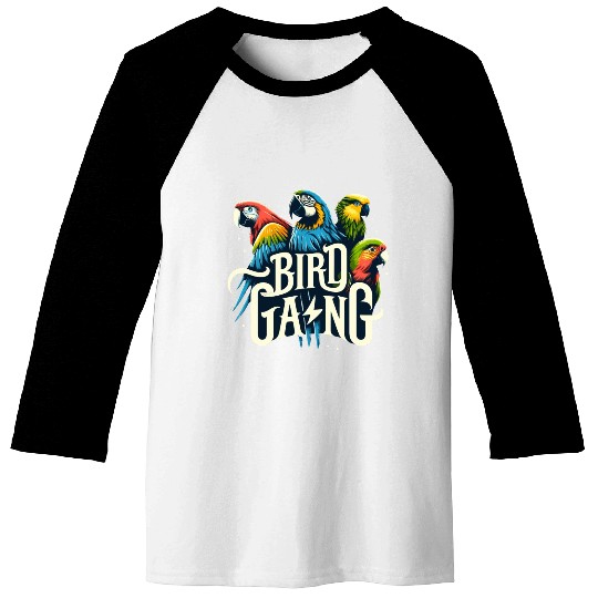 Bird Gang Parrot Funny Birder Flock Owner Macaw Baseball Tees