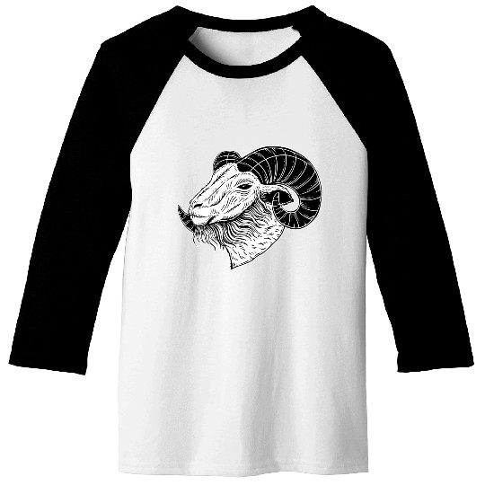 Baphomet Goat Devil Horn Head Baseball Tees