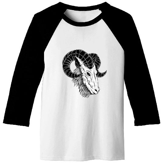 Dark Devil Baphomet Goat Head Baseball Tees