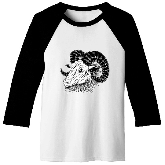 Baphomet Goat Horn Art Baseball Tees