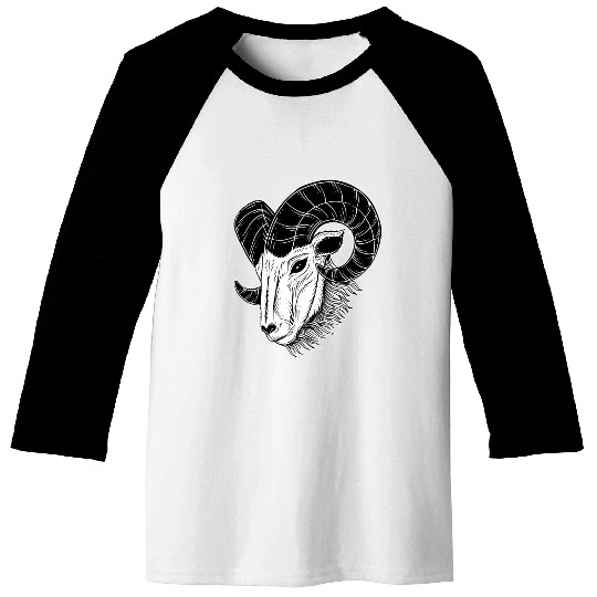 Dark Baphomet Goat Art Baseball Tees