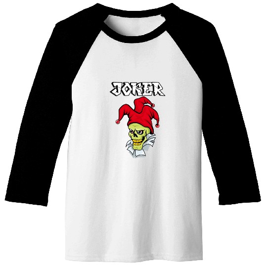 skull joker Baseball Tees