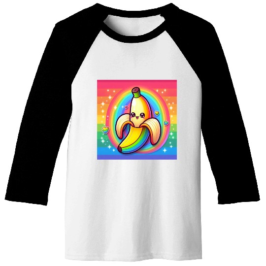 Banana RainbowT-Baseball Tees