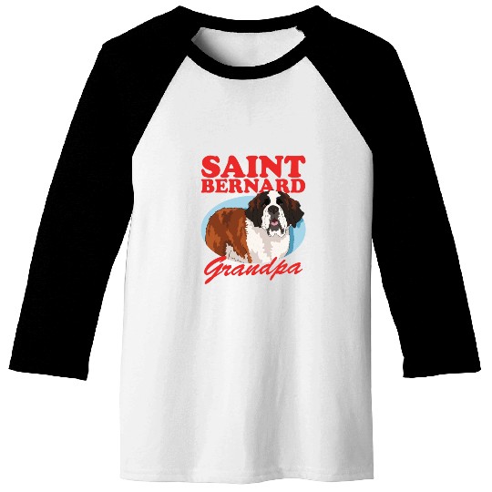 St. Bernhard Dog Saint Bernard Grandpa Baseball Tees