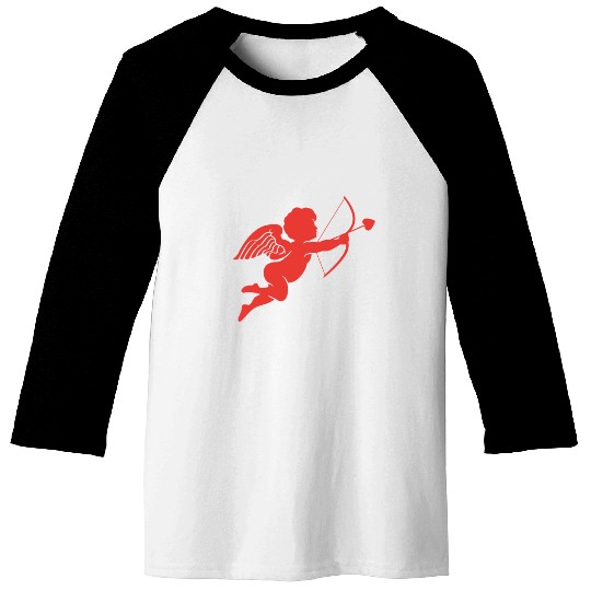 A cupid angel with a bow and arrow Baseball Tees