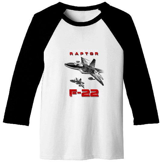 F-22 Raptor Fighterjet Us Air Force Warbird Baseball Tees