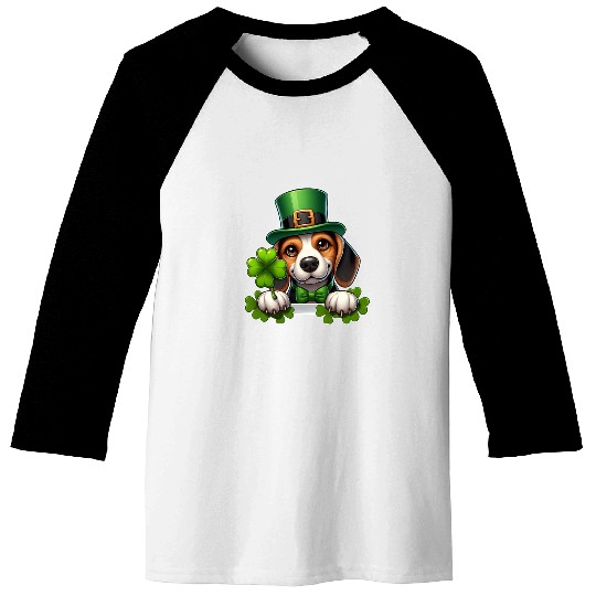 St. Patrick's Day Beagle Baseball Tees