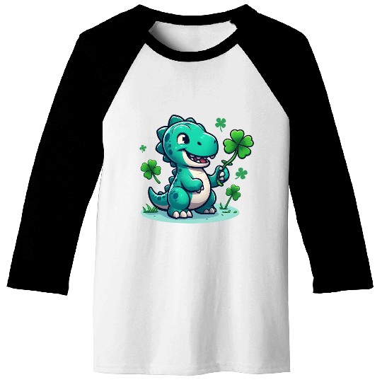 St. Patrick's Day Dino Baseball Tees