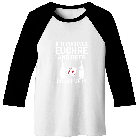 Euchre card beer lover funny euchre Baseball Tees