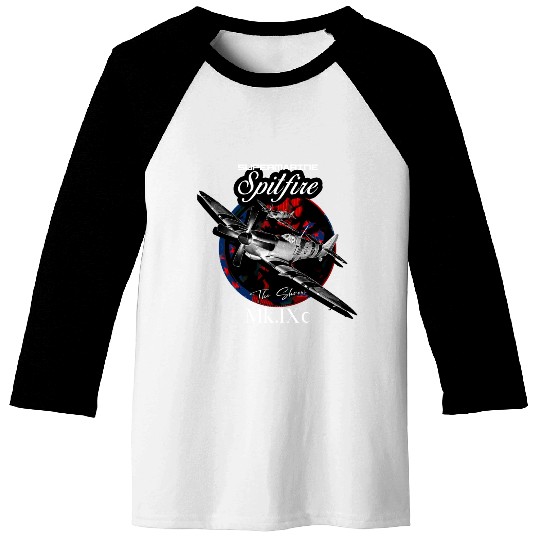 Supermarine Spitfire MK.IXc WW2 Fighter Plane Baseball Tees