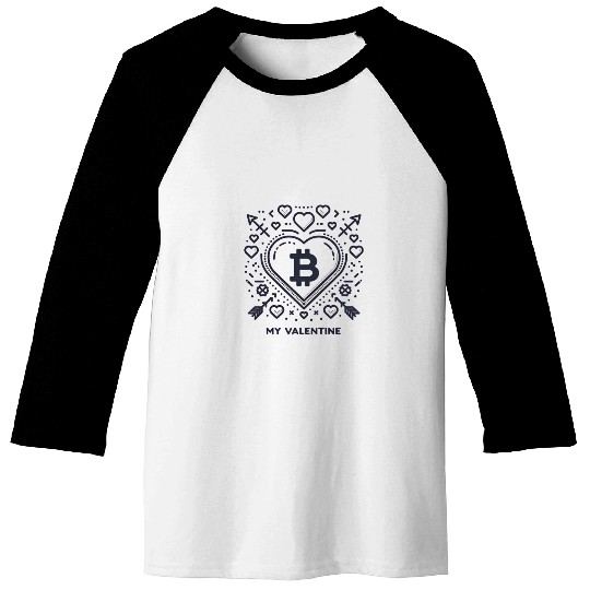 Crypto Love: Bitcoin My Valentine Baseball Tees