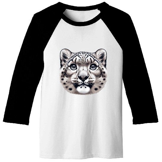 Snow Leopard Leopard White Leopard Baseball Tees