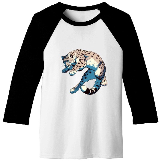 Snow Leopard Leopard White Leopard Baseball Tees