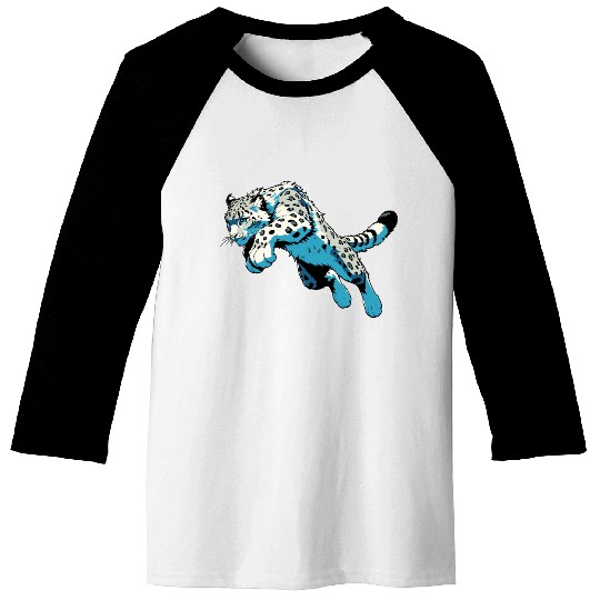 Snow Leopard Leopard White Leopard Baseball Tees