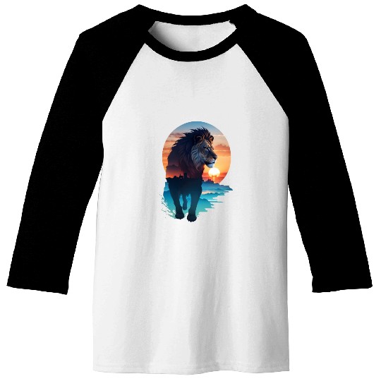 Sunset Lion Baseball Tees