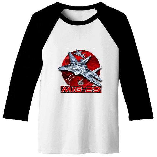 MIG-29 Soviet Union Air Superiority Jet Fighter Baseball Tees