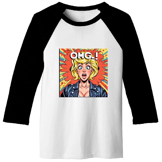 OMG Funny comics Baseball Tees