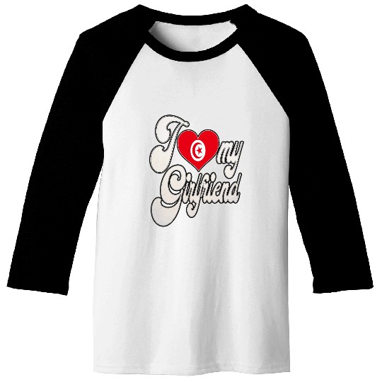 TunisiaI Love My Tunisia Girlfriend Baseball Tees