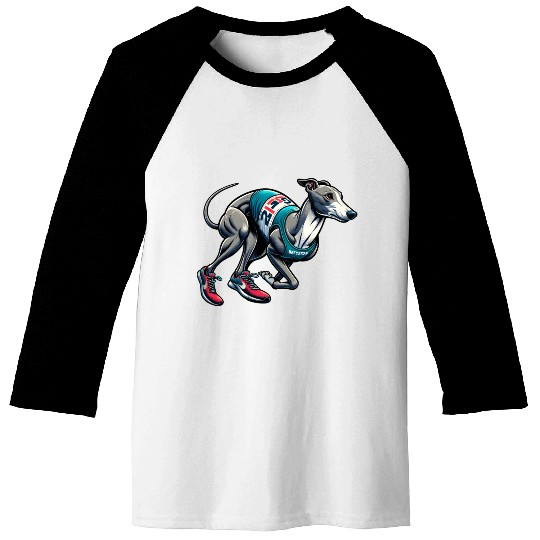 Marathon Master: Greyhound's Race Day Baseball Tees