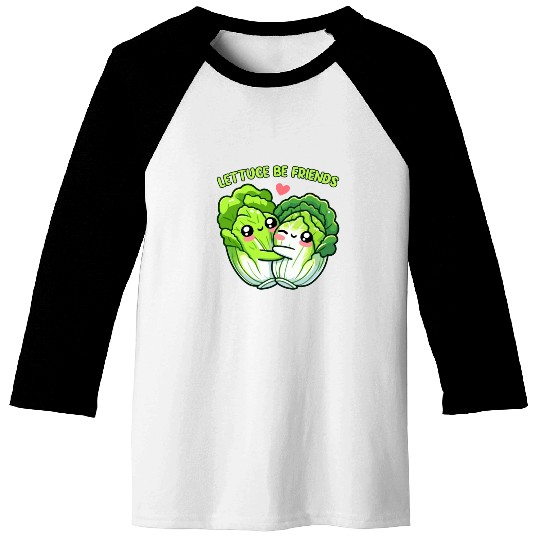 Lettuce Be Friends | Vegan Food Baseball Tees