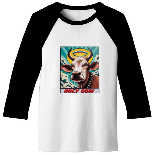 Holy Cow Humor Funny Comics Baseball Tees