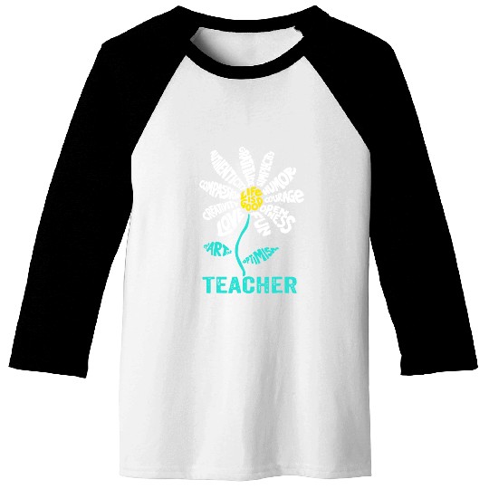 Teacher Daisy Baseball Tees