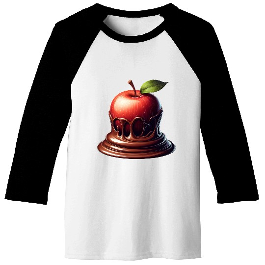 Chocolate Apple Fusion Melting Design Baseball Tees